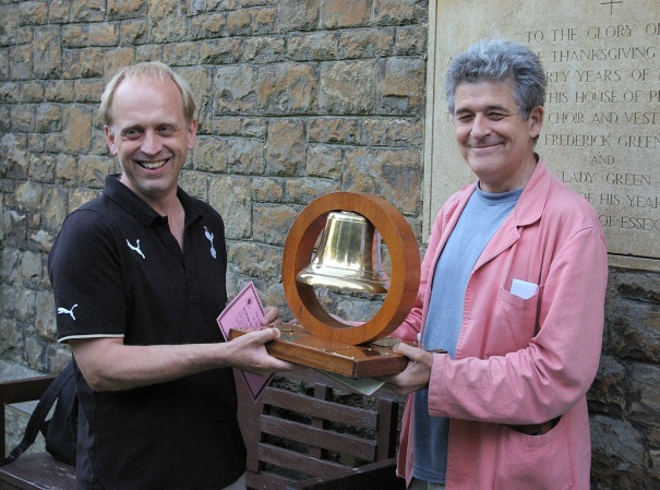 John Harpole accepts 8-bell trophy on behalf of S District